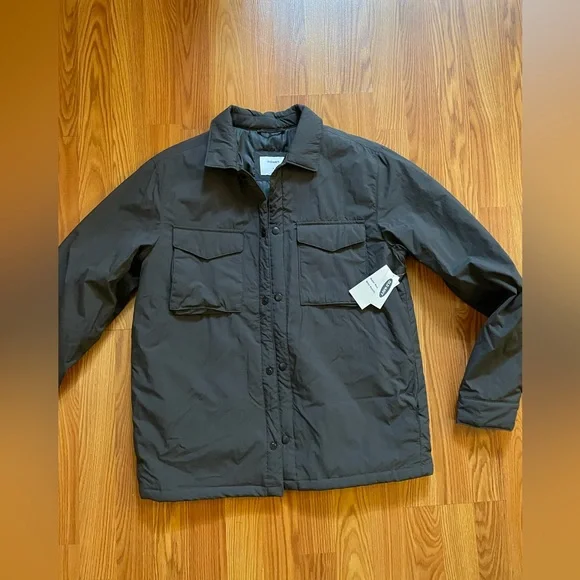 Mens Thermal Lightweight Water Resistant Grey Old Navy Jacket New Medium - Picture 2 of 6